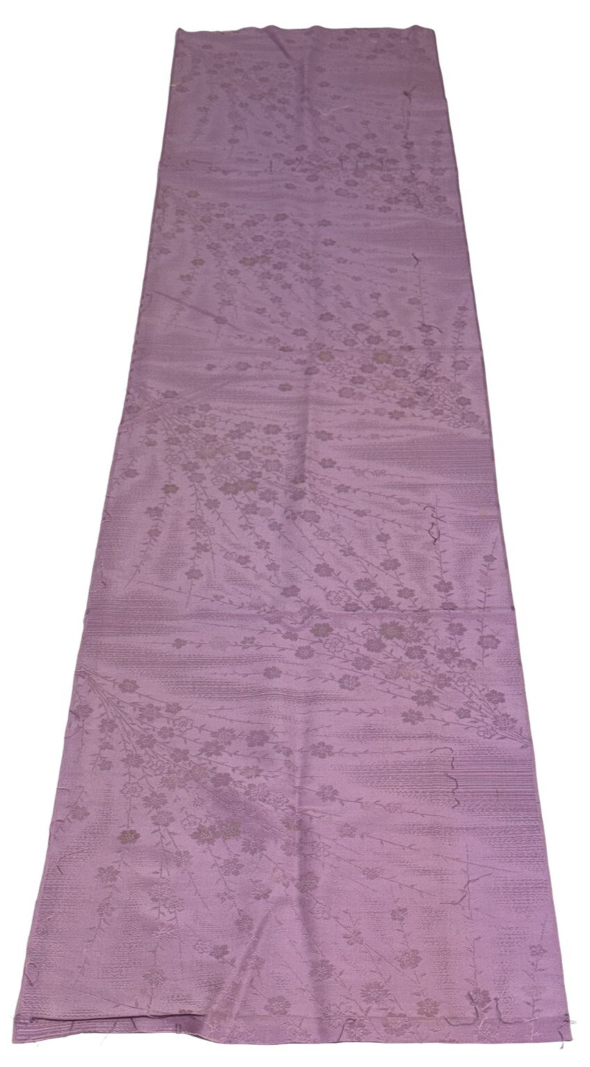 Japanese Vintage Kimono Fabric cloth Boro silk purple tradition Dirt 63.3×14.5in