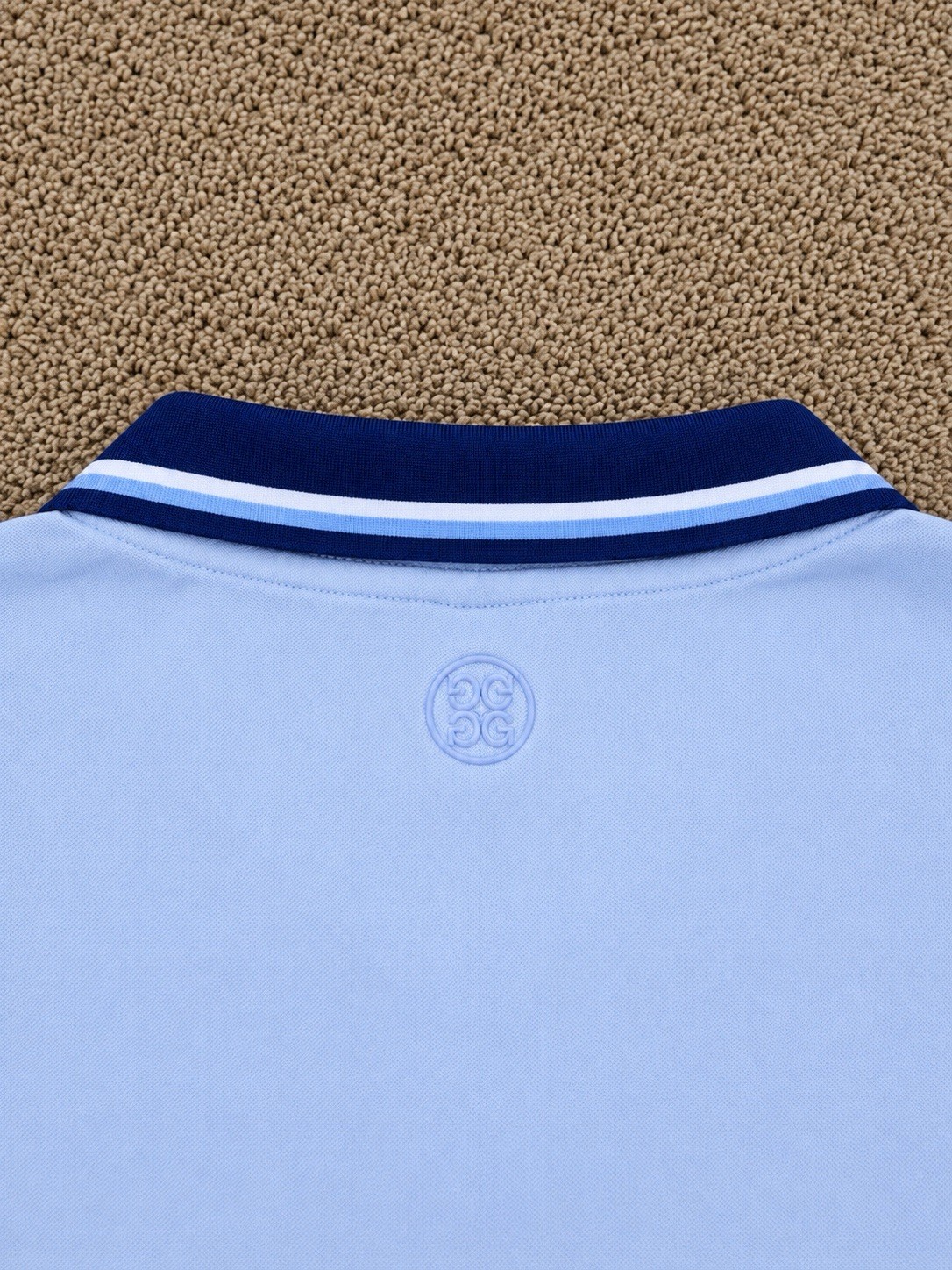 G/FORE G4 Men’s Large Light Blue Performance Golf Polo Shirt Polyamide