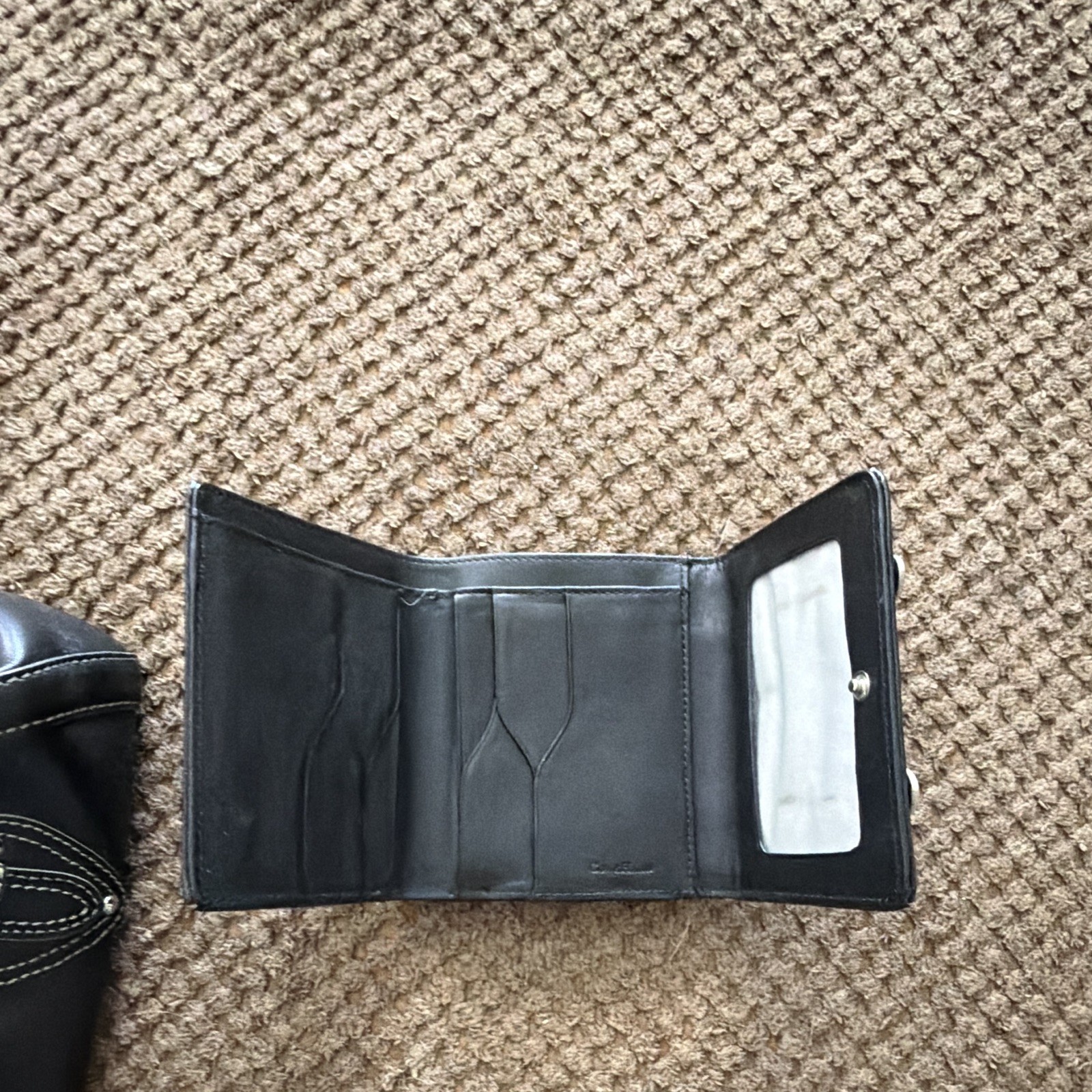 Cole Haan Black Medium Shoulder Bag Zip, Wristlet, Buckle Accent Silver Hardware