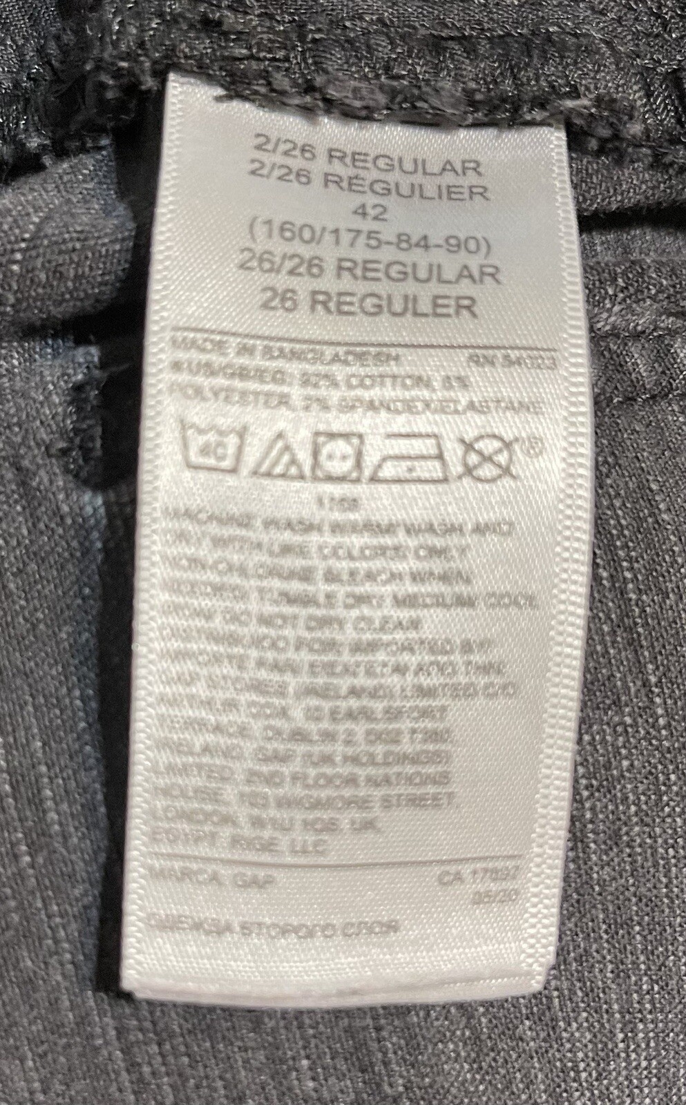 Gap Leggings Size 2 / 26 R Distressed Raw Hem Faded Zip Fly Light Wash BLK Denim