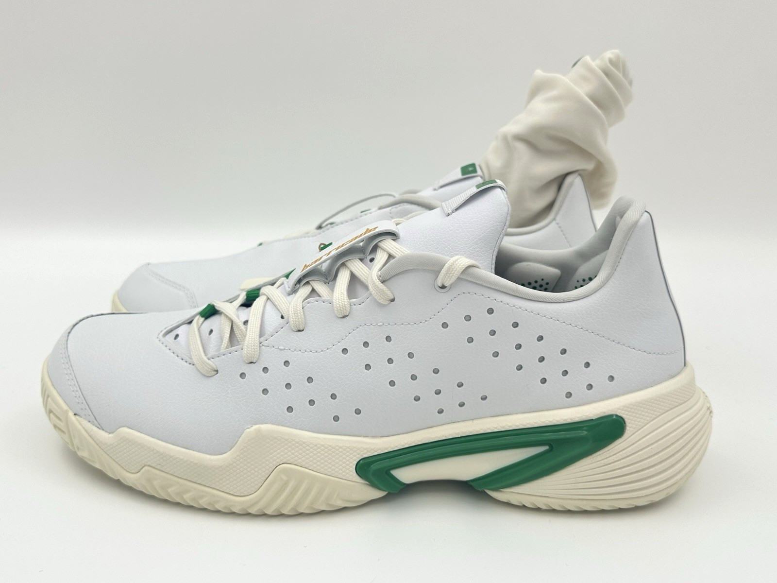 Adidas Barricade U Stanniversary Men’s Size 10 White Green Tennis Shoes GZ1408