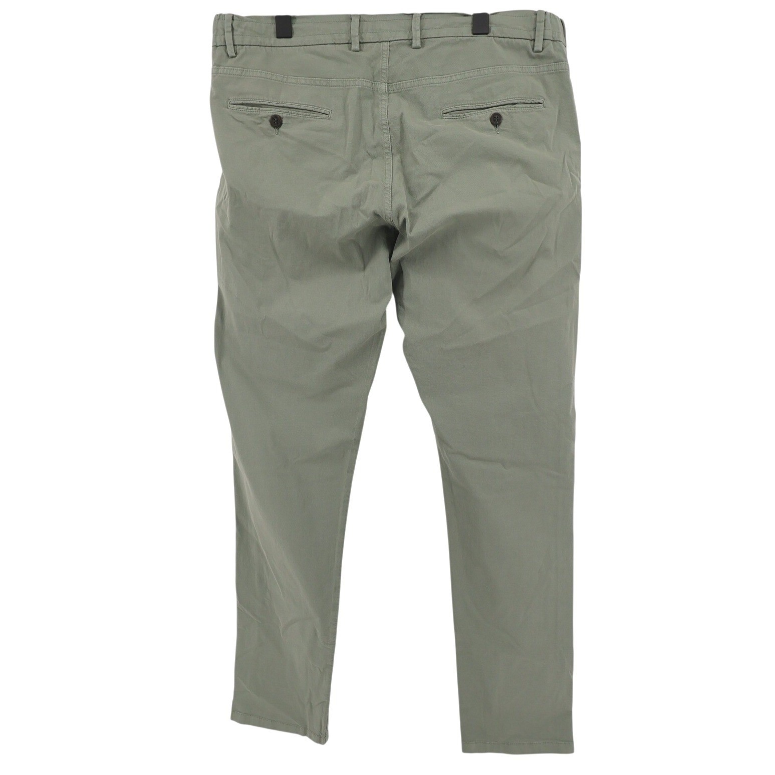 Canali Drawstring Waist Chino Stretch Pants Sage Green Mens XL Fits 36″ IT 52