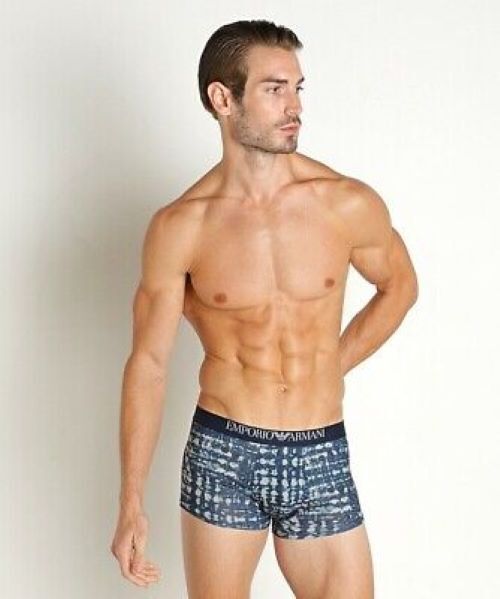EMPORIO ARMANI LOGO BAND TRUNK Boxer Shorts Cotton Blend New