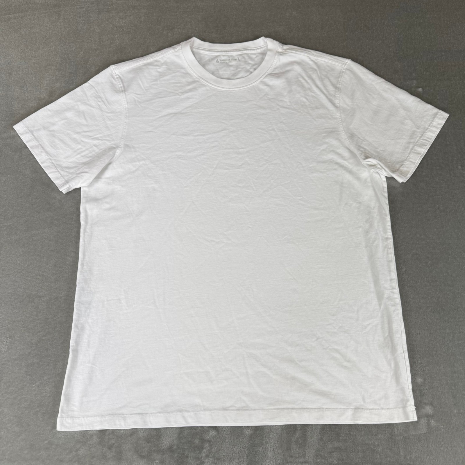 American Giant Premium Slub Crew Tee T-Shirt Mens Large White $65 USA New NWOT