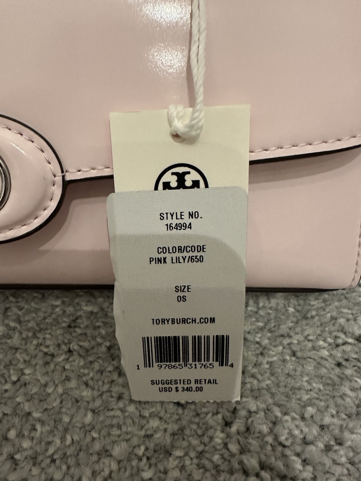NWT Tory Burch MINI ROBINSON SPAZZOLATO CROSSBODY Bag In Pink Lily SOLD OUT!