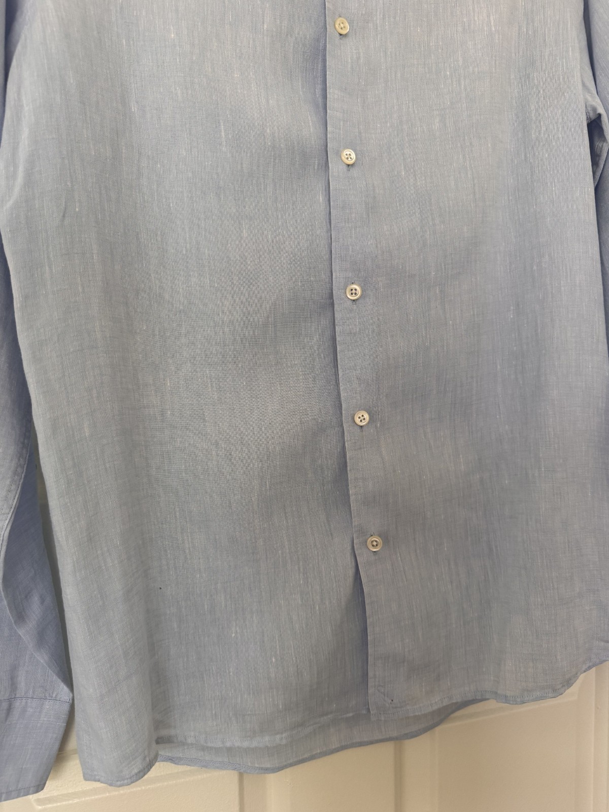 Asket Light Blue Linen Shirt Small Long (READ DESCRIPTION/PICTURES)