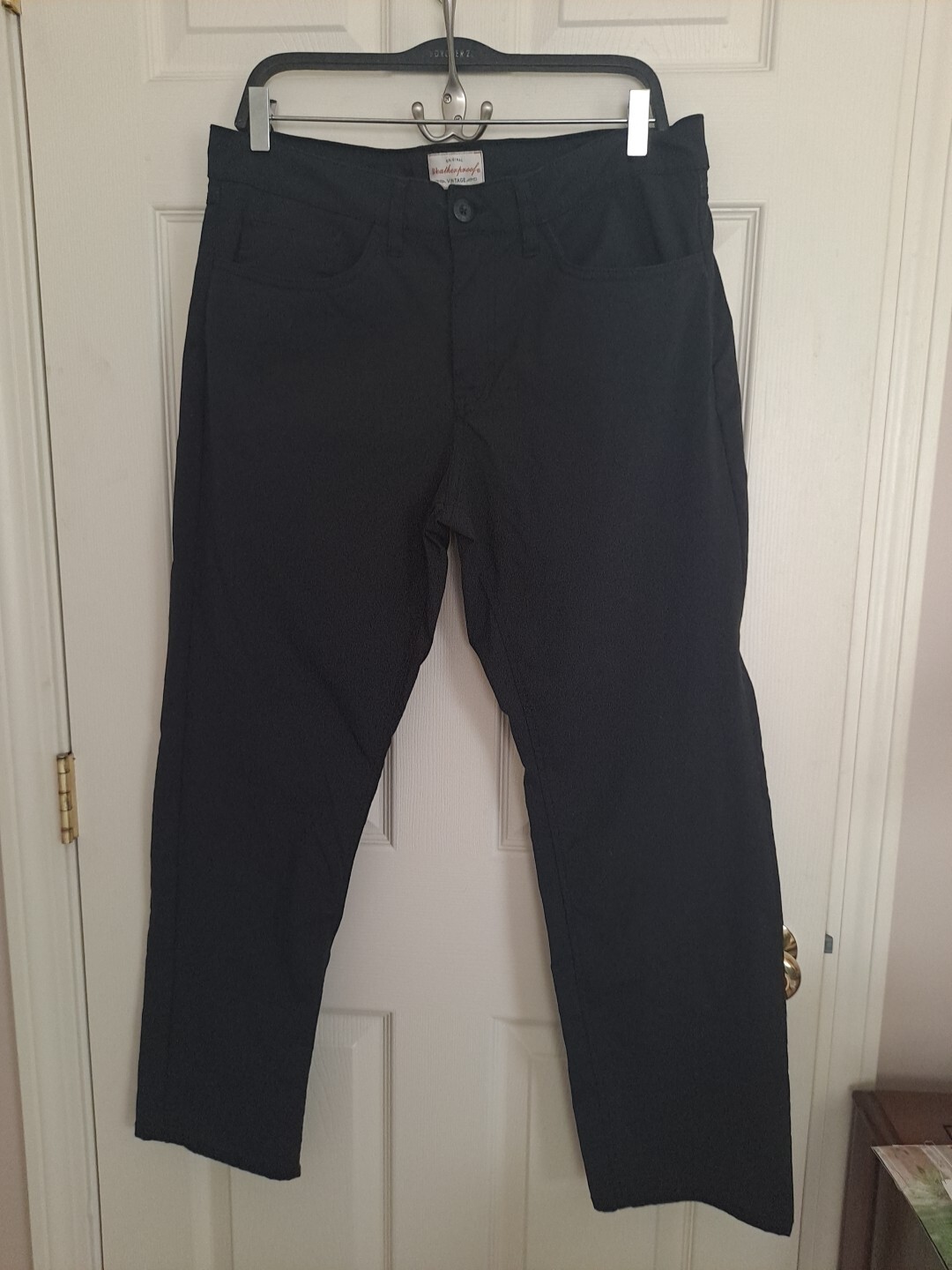 Weatherproof Vintage Men’s Pants Per Tag 34 x 30 95% Nylon 5% Spandex Black