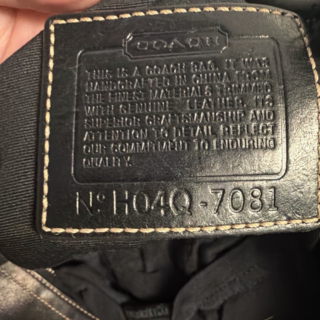 Coach Black/Gray Signature tote w/ Charm