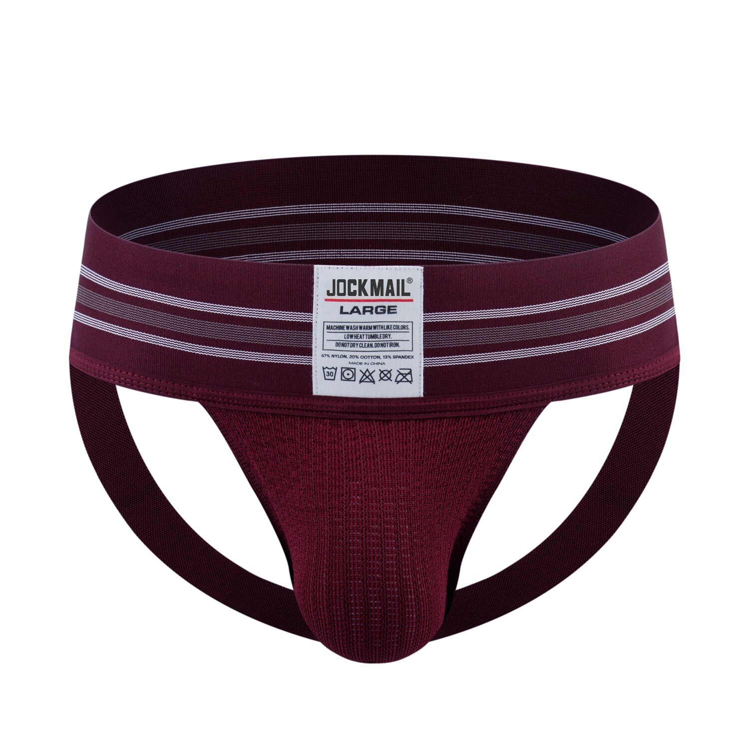 JOCKMAIL Men Bikini Jockstrap Wide Waistband Big Pouch Hip Lift Underwear Thongs