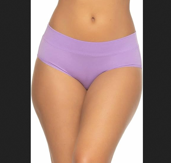 Felina Womens 5 Pack Small Pima Cotton Hipster Panties Underwear – Pink Purple
