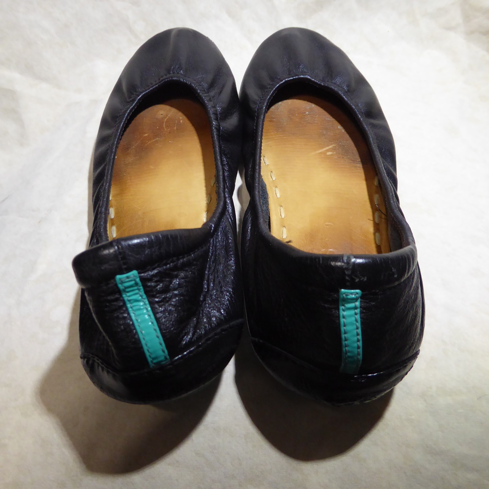 🩰 Tieks by Gavrieli Foldable Ballet Flats sz 9 Black Full-Grain Nappa Leather