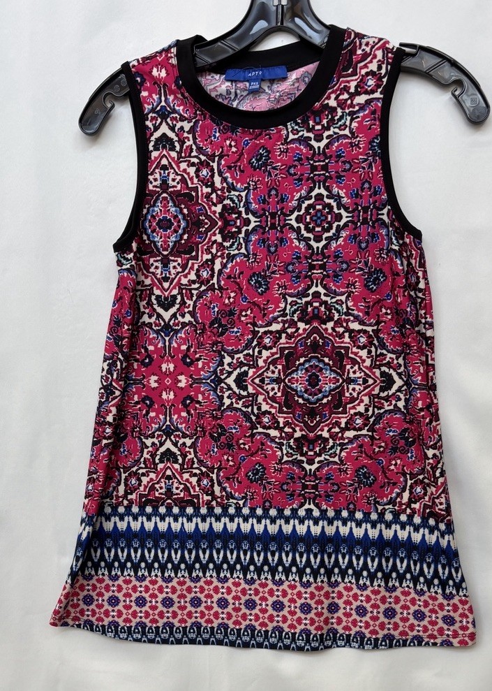 APT.9 Pink Blue White Sleeveless Top