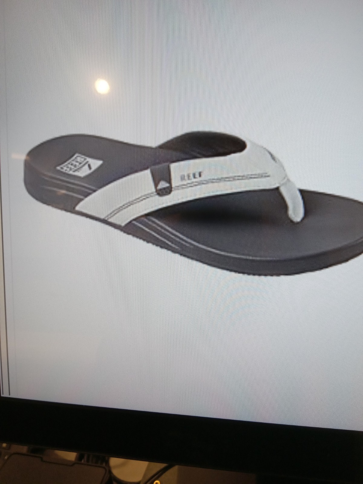 Reef Fanning Men’s Flip-Flop Sandals Size 7 – Gray/White
