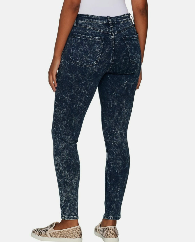 Laurie Felt Silky Denim Acid Wash Ankle Pull-On Jeans Dark Wash Size S NEW