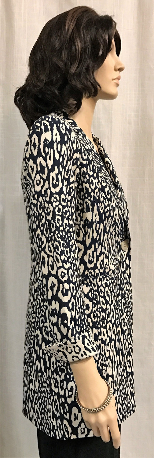 Lafayette 148 New York Leopard Print Tailored Blazer Career Jacket Sz NWT $598