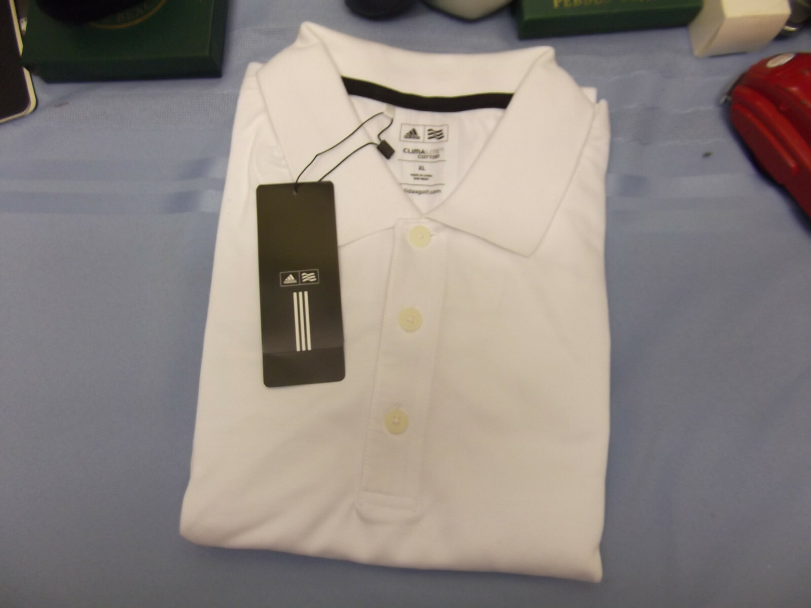 Adidas ClimaLite Long Sleeve Polo – XL – Cotton Poly Blend – NEW in PLASTIC
