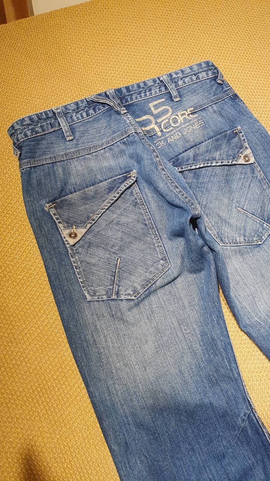 Jack & Jones Core Men’s Blue Wide Leg Jeans Sz W34 L30 Premium 100% Cotton Demin