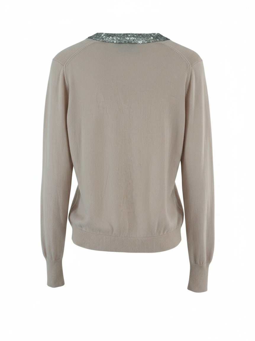 J.Crew 100% Merino Wool Cardigan with Sequin Embellished Placket