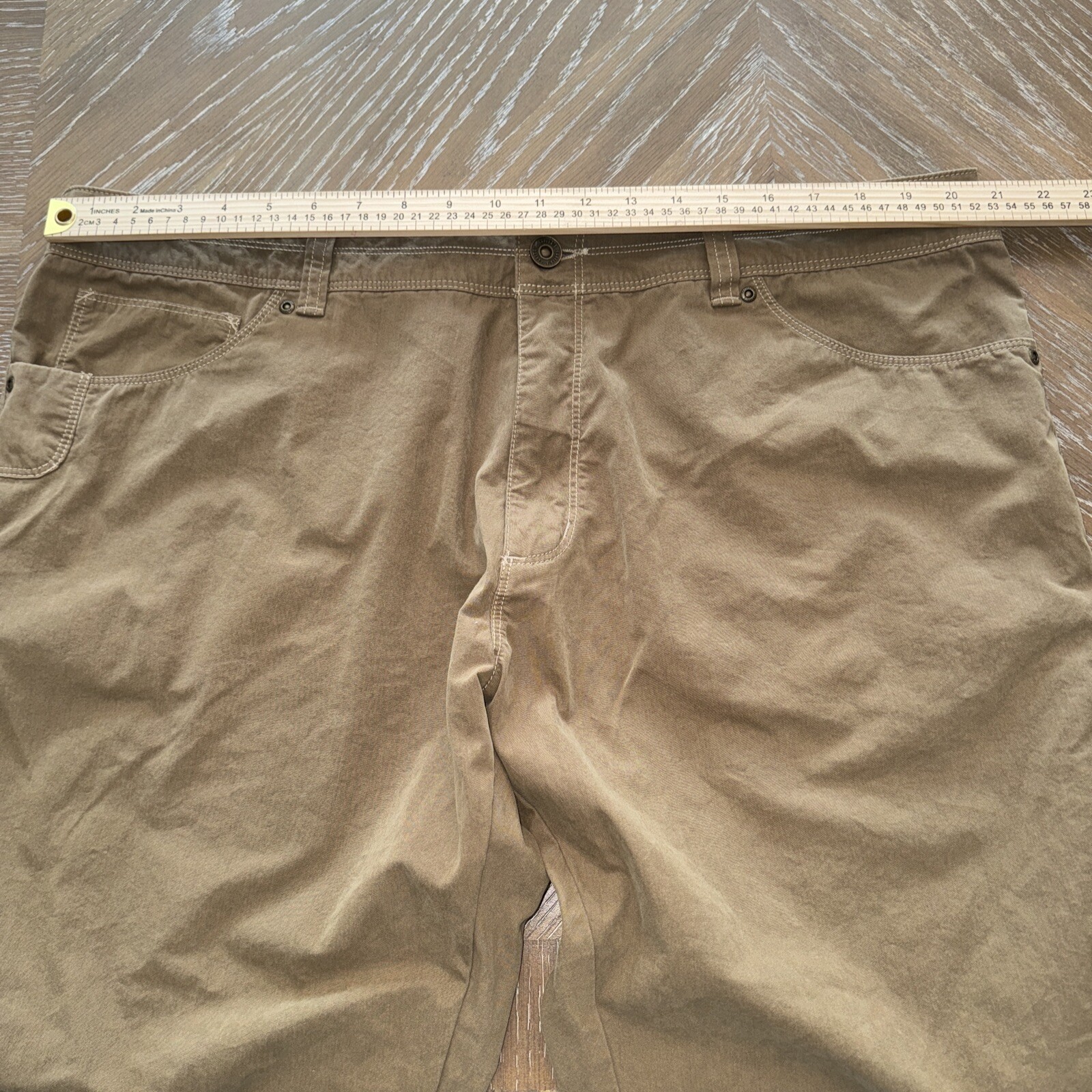 Cabelas 40×32 BROWN 6 Pocket Hiker Cargo Pants Mens Cotton/Nylon/Poly EXCELLENT