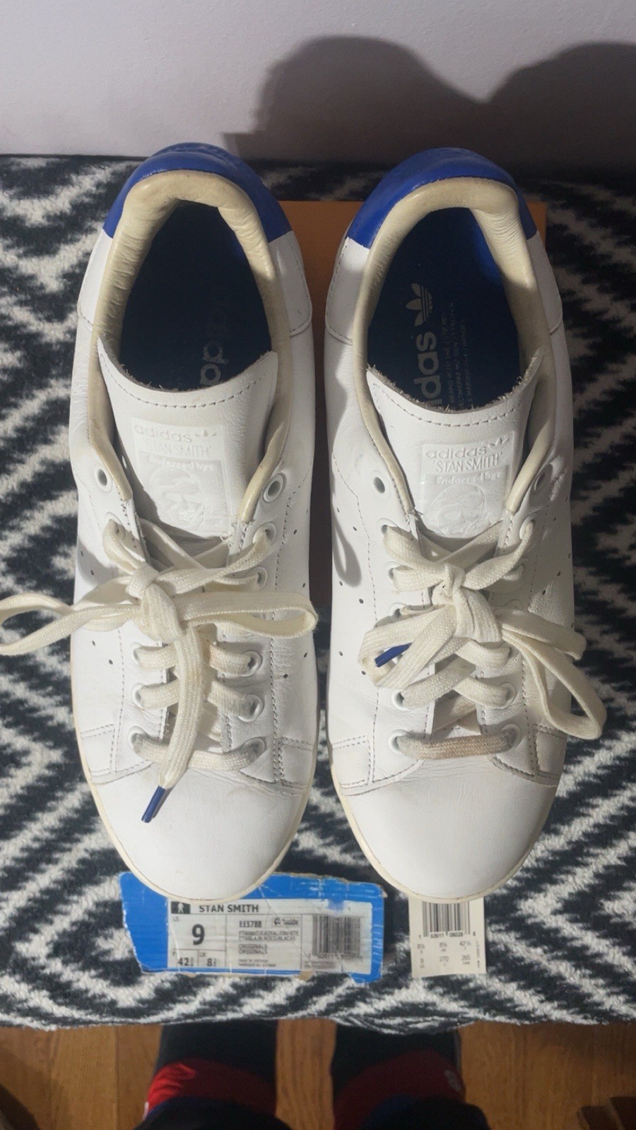 Size 9 – adidas Originals – Stan Smith – ART. EE5788 – FTWWHT/CROYAL/OWHITE RARE