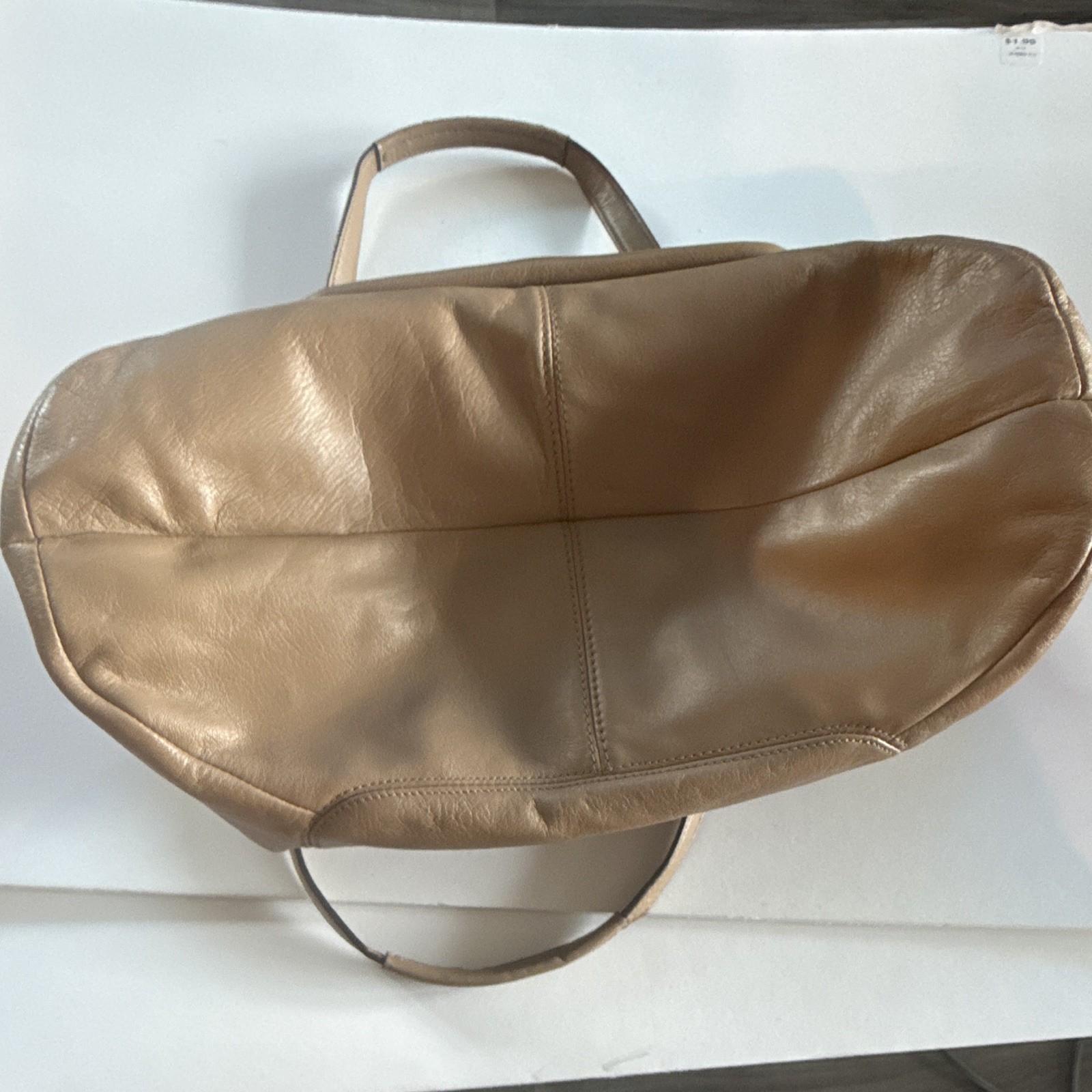 Coach Brown Shoulder Bag Buckle Accent Magnetic Closure Inner Pockets Gold HW
