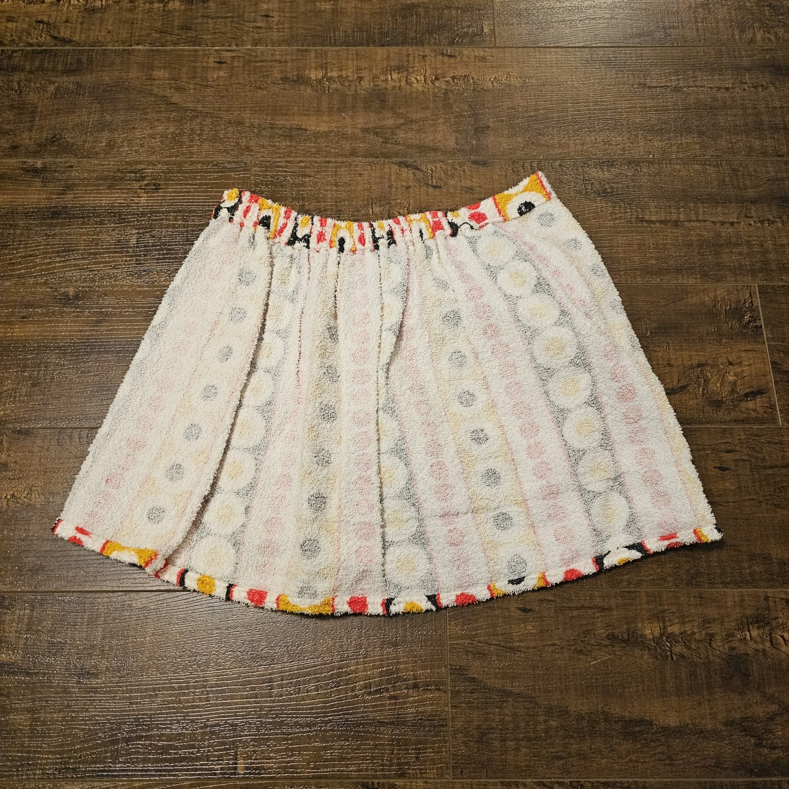Vintage Terry Cloth Pool Towel Wrap Skirt MCM Beach Cover Up Adjustable Waist