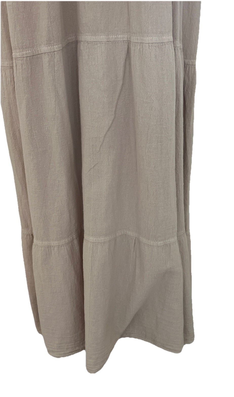 SEASPICE Resortwear Samantha Maxi Dress Baby Beige 100% Peruvian Cotton XL Boho