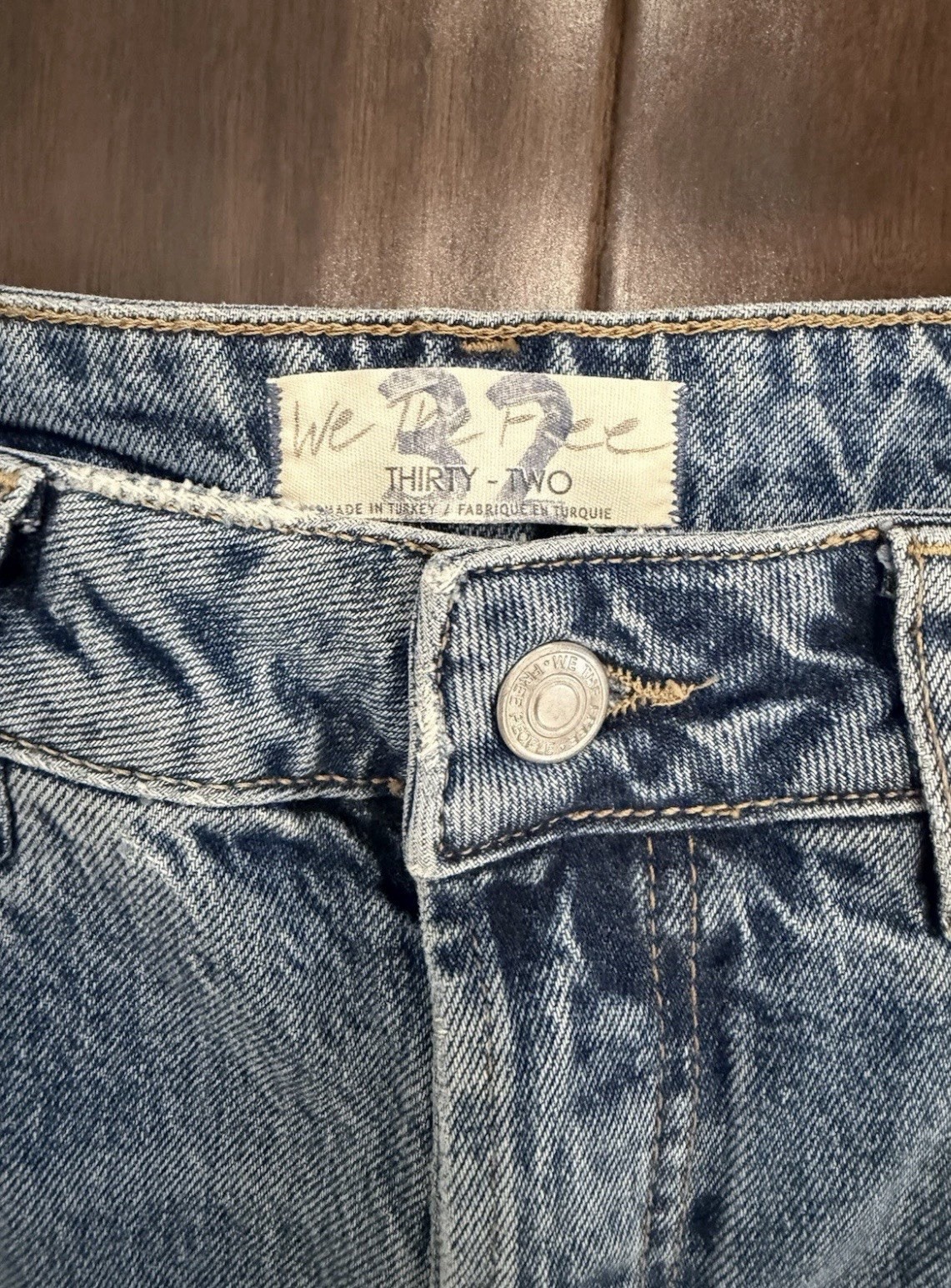 We The Free Betsy Flare Jeans Size 32 USA Flag Stars & Stripes