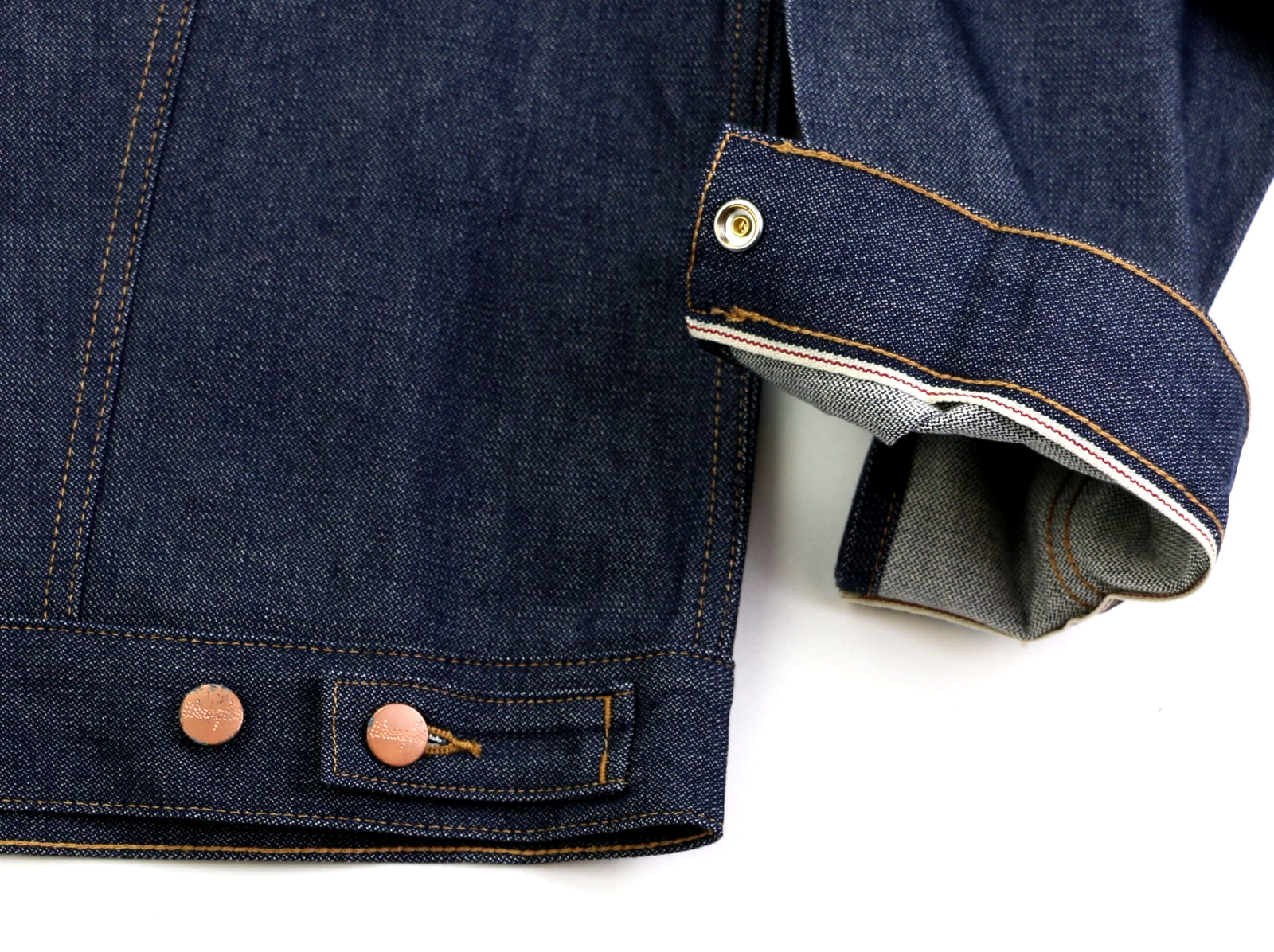 Wrangler Men’s Selvedge Denim Jacket Cowboy Cut Raw Indigo 14.75 oz 100% Cotton