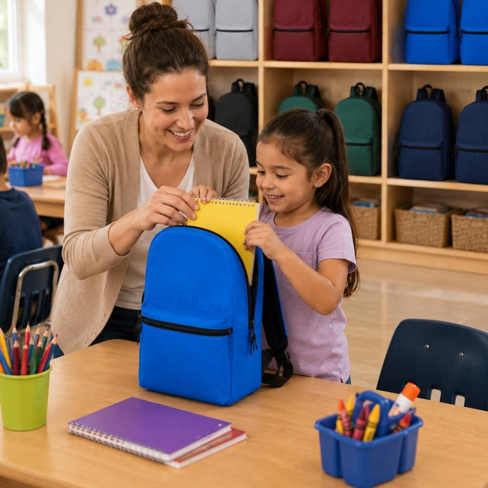 24 Pack Kids Backpacks Bulk 15″ School Bookbags Wholesale Bags 6 Assorted Colors