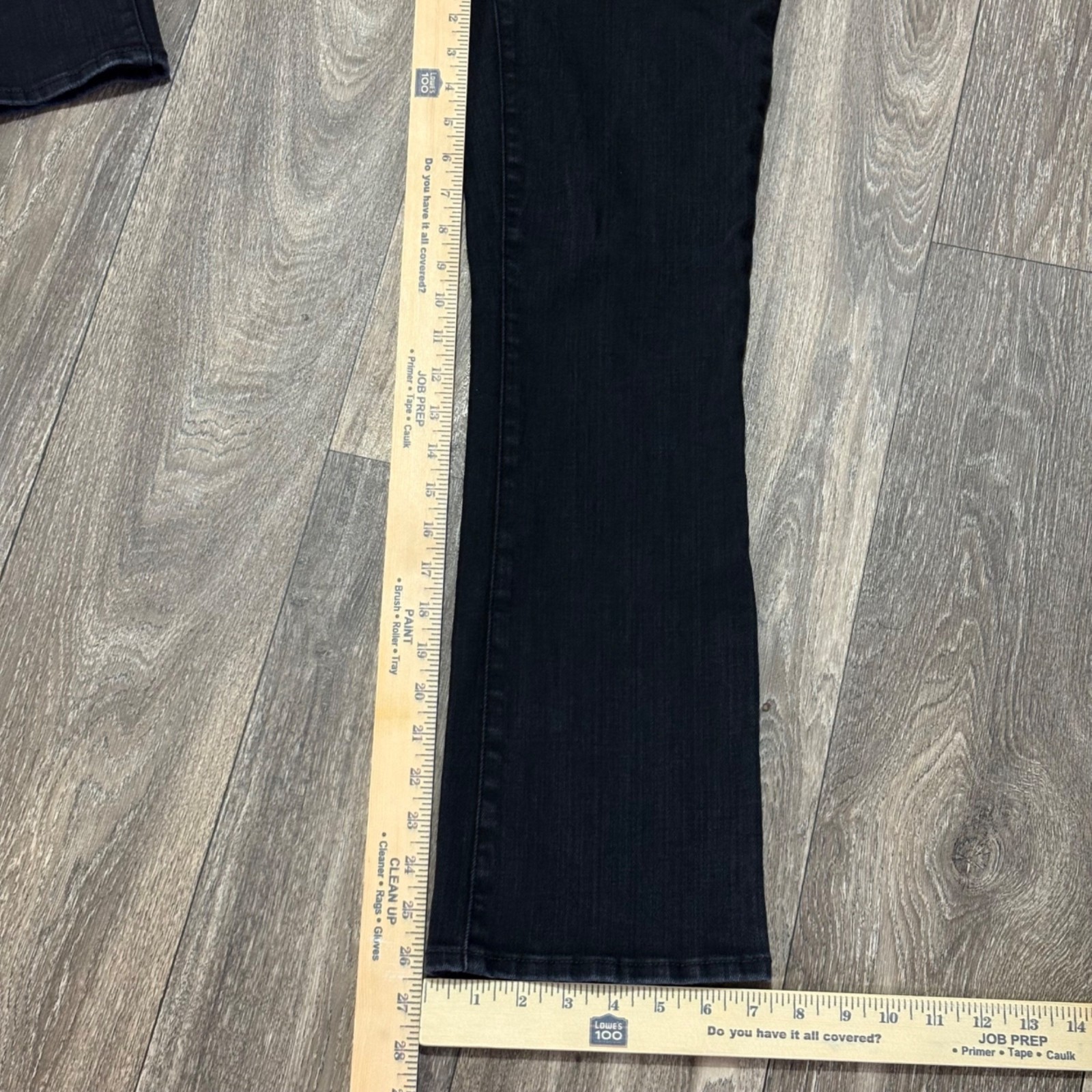 Madewell Mid-Rise Kick Out Jeans Black Flared Stretch Womens SZ 25 X26.5IN