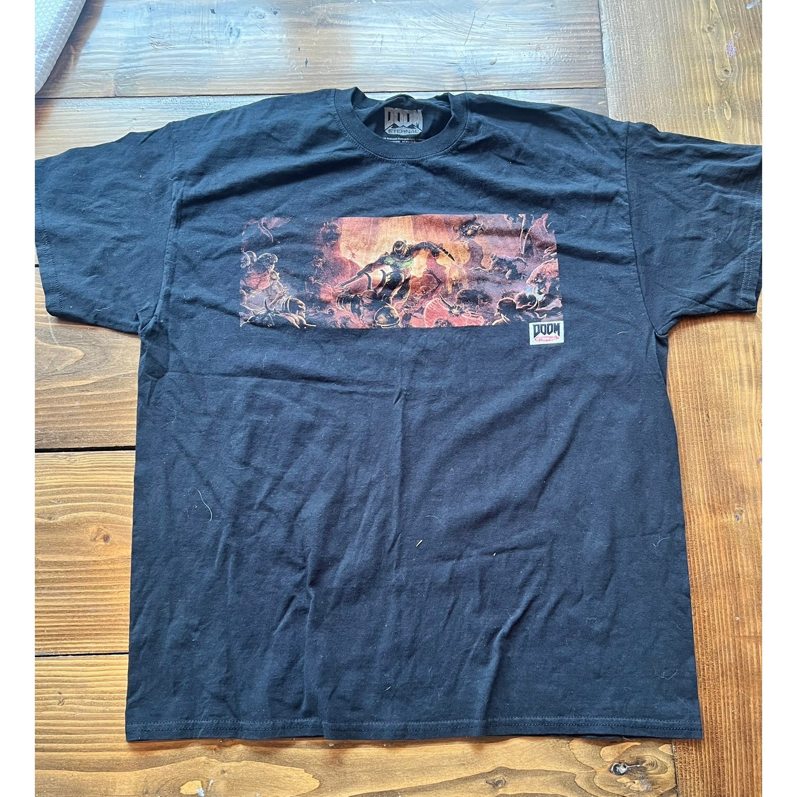 Doom Eternal Loot Crate Loot Wear Graphic T-Shirt Mens XL Black Bethesda