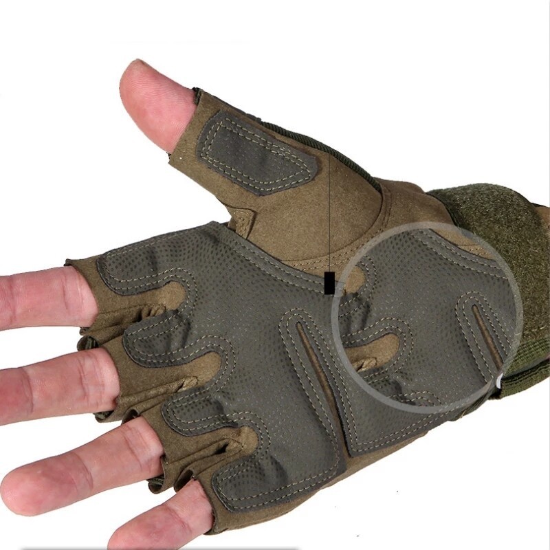 Fingerless Tactical Half-Finger Gloves for Motorcycle Driving Cycling Outdoor