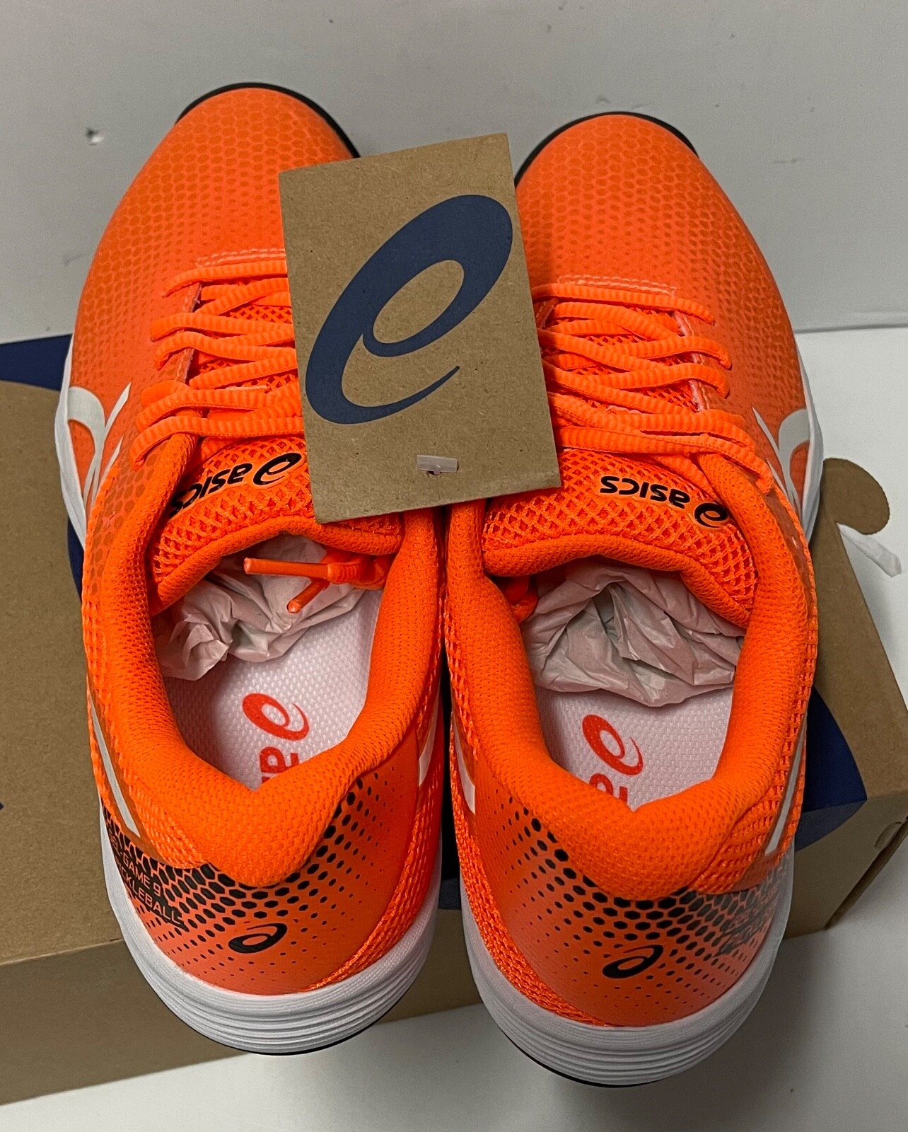 Asics Gel Game 9 Pickleball Shoes Sneakers Shocking Orange SIZE 7 1041A416-800