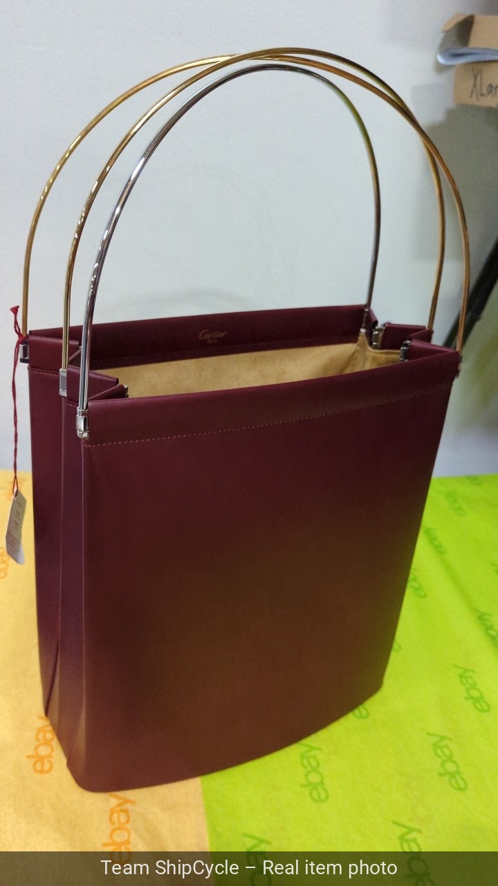 with tags Cartier Trinity Handbag Red Bordeaux original box mint con G1N