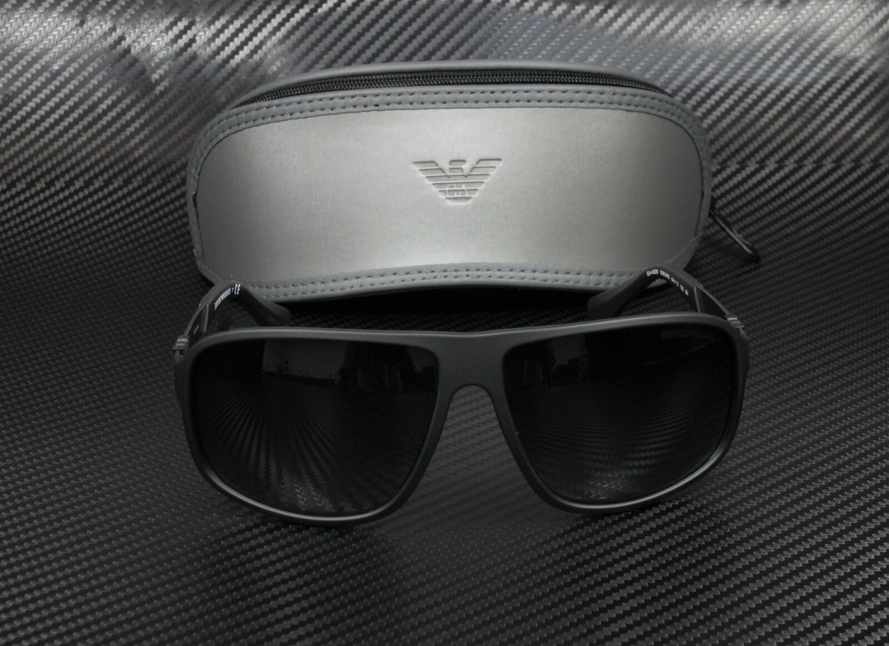EMPORIO ARMANI EA4029 50638G Black Square 64 mm Men’s Sunglasses