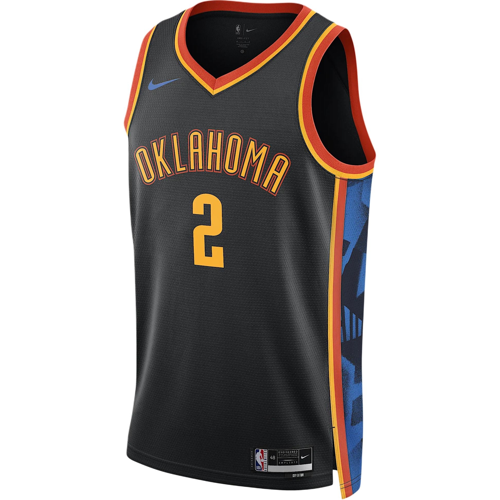 X NBA Dri-Fit Oklahoma City Thunder City Edition Shai Gilgeous-Alexander Logo