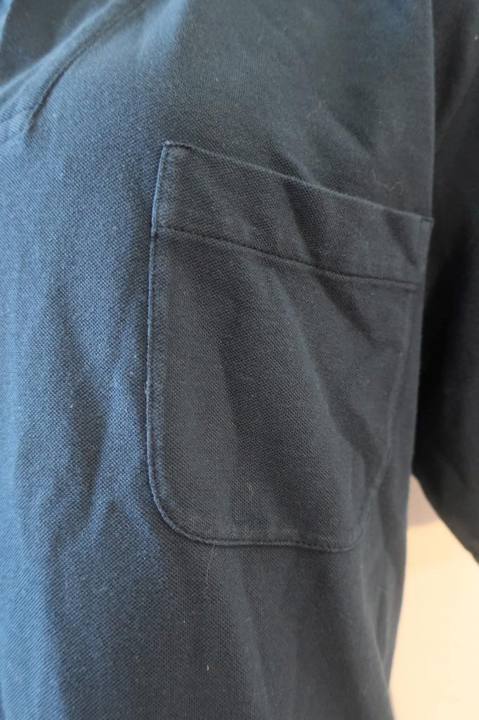 Mens Loro Piana Teal-Blue (Item- 55) Cotton Pocket Pique Polo Shirt XL