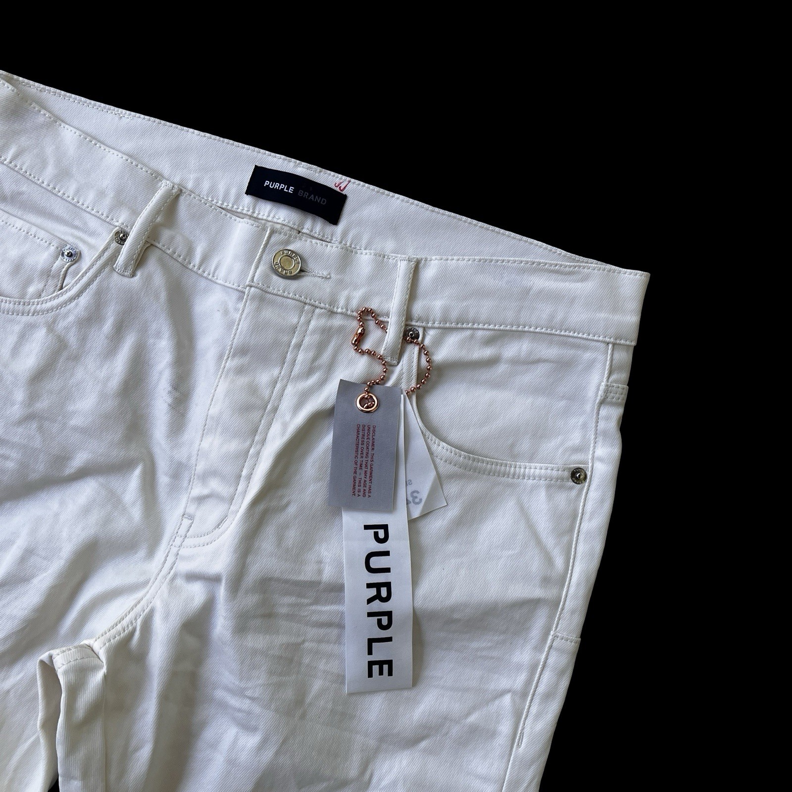PURPLE BRAND p004 Cargo Flared Jeans White Size 34