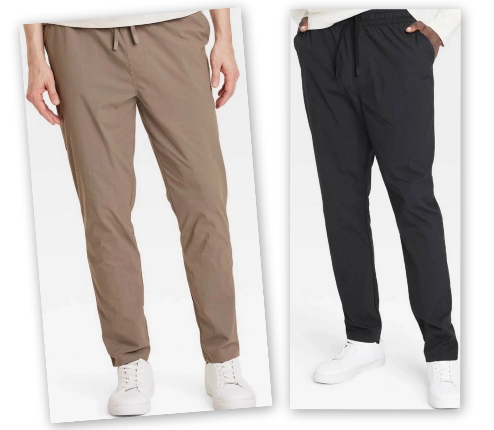 Lightweight RIPSTOP Pants All in Motion Black Brown Khaki Green S – XL ZIP pock