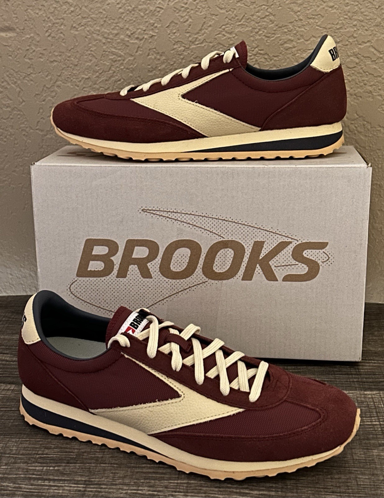 Brooks Vanguard 1976 “Port Crepe Odyssey” Women’s Maroon Color Shoes Size-9.5