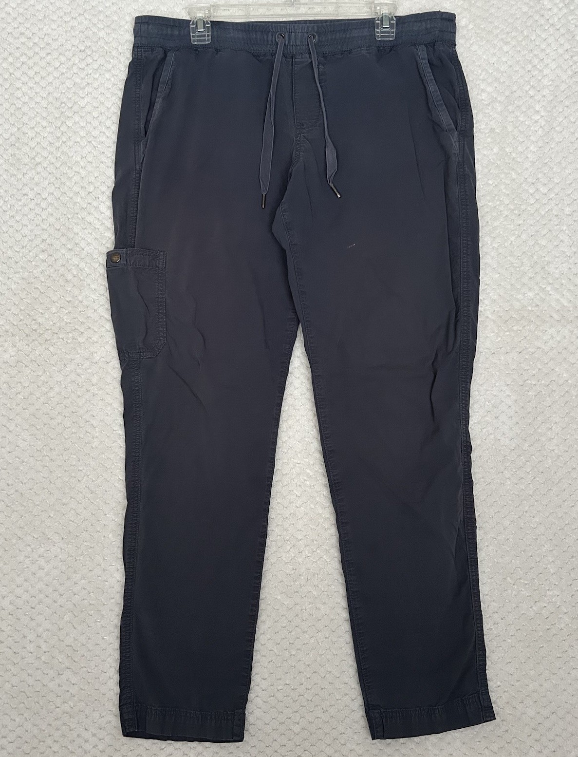LL Bean Ripstop Cargo Pants Women M Navy blu Straight Leg Drawstring 505027