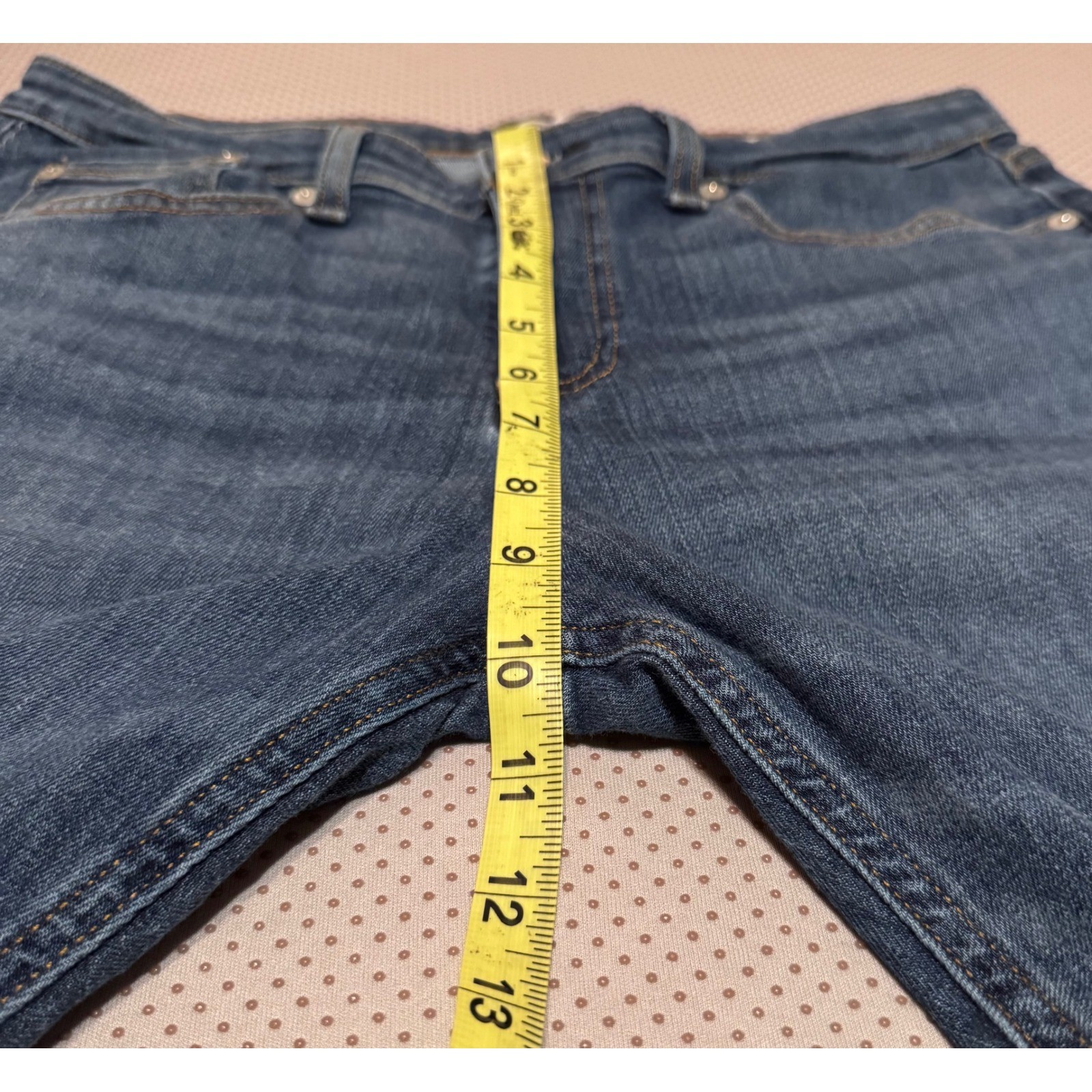 Rag & Bone Cate Stretchy Mid-Rise Skinny Jeans Blue Raw Hem Women’s Size 29