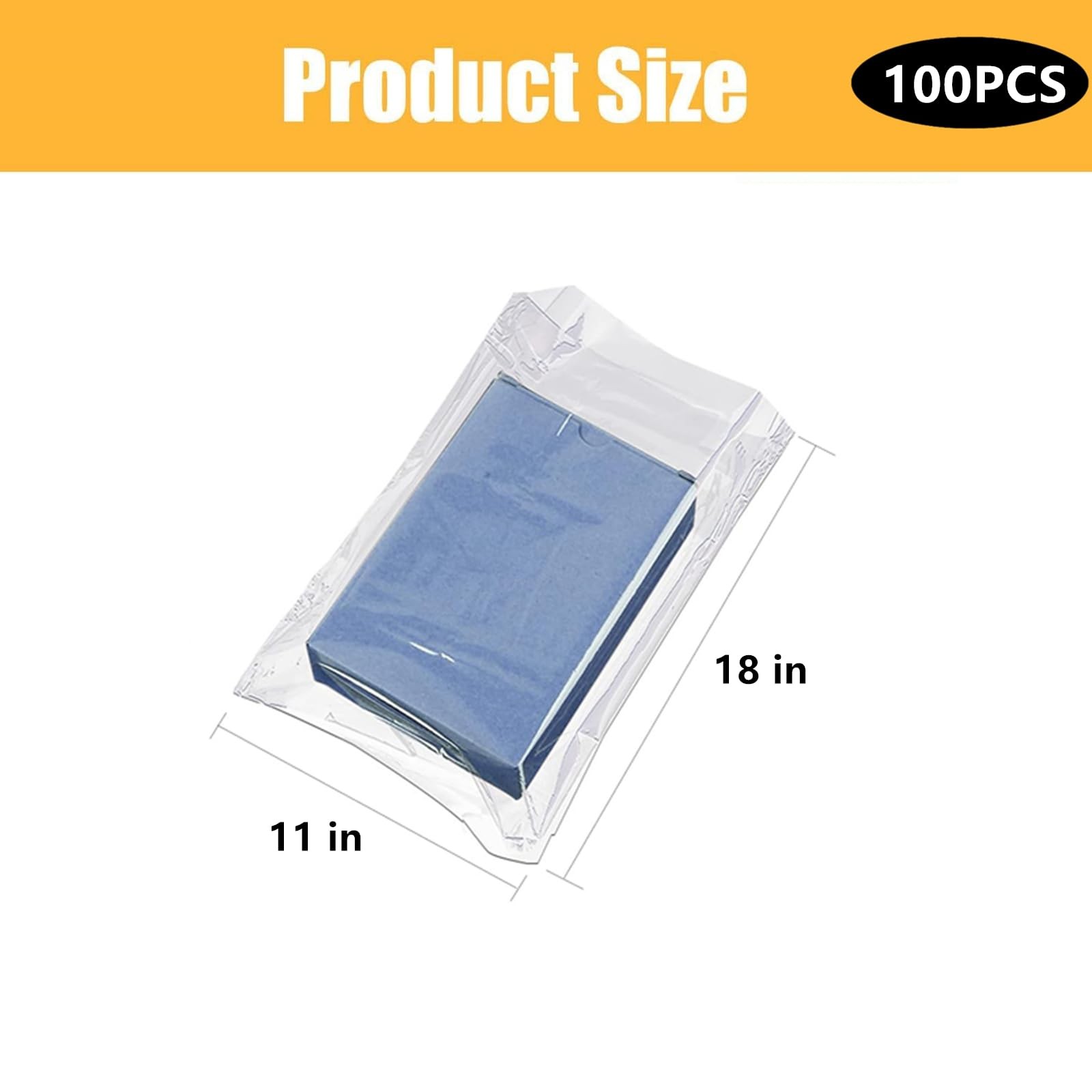 100 Pack Transparent Shoe Shrink Wrap Bags 11 x 18 Inch Sneaker Heat Bags