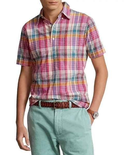 Polo Ralph Lauren men’s Madras Poplin Popover Shirt – Medium -retail $148