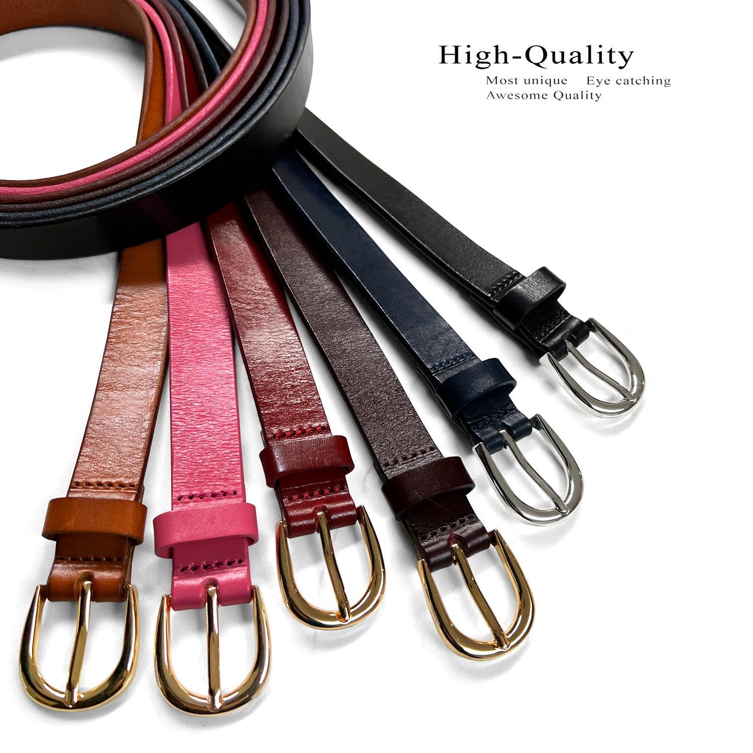Women’s Dress Belts 100% One Piece Full Grain Genuine Leather Belt 1″ wide