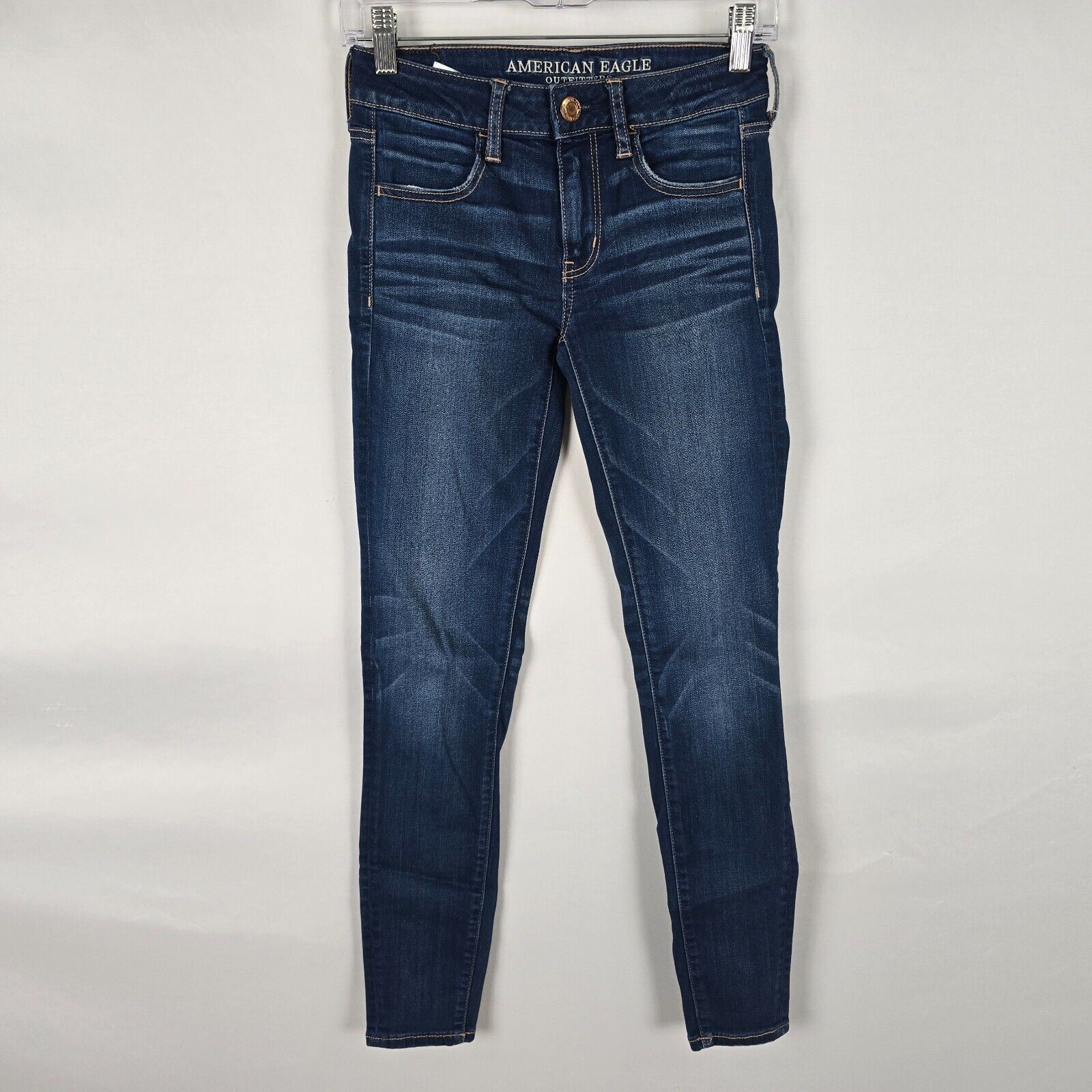 American Eagle Jegging Women’s 2 Regular Blue Dark Wash Super Stretch X