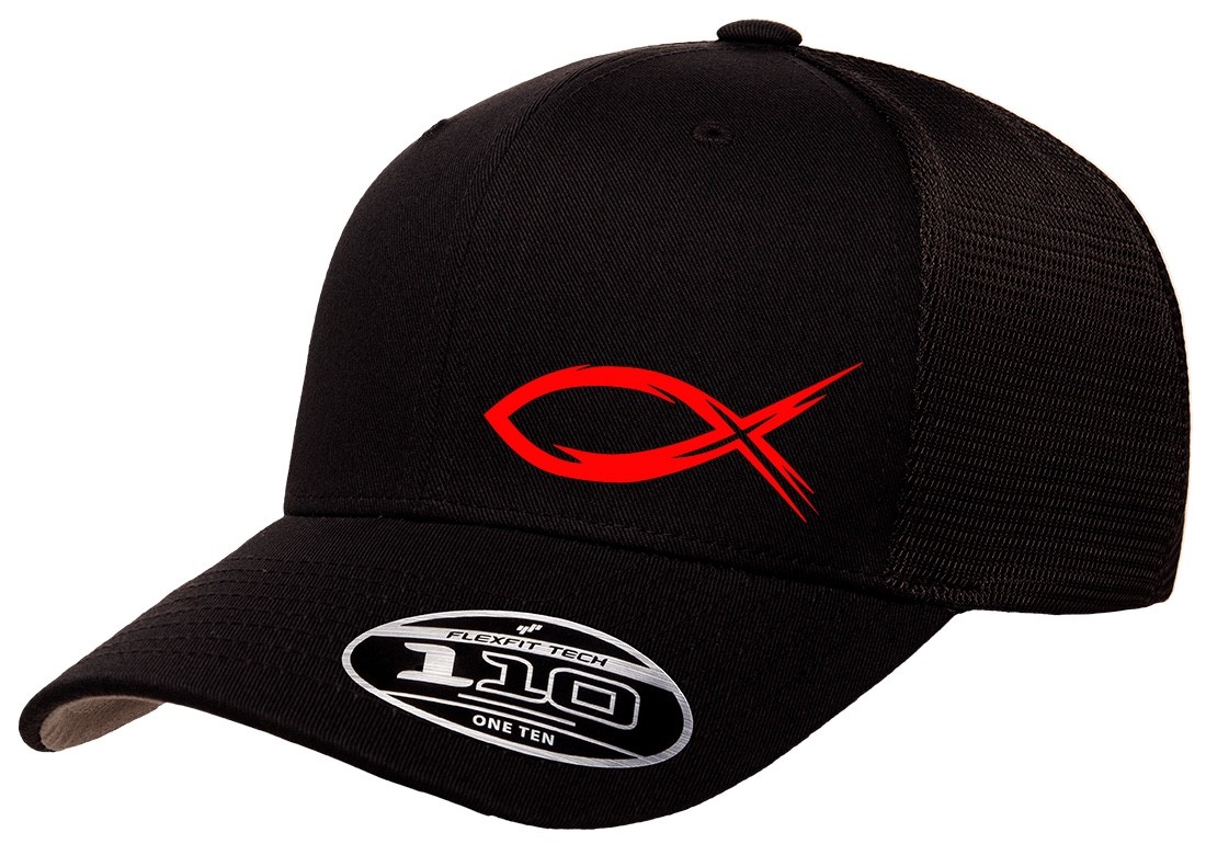 GOD JESUS RELIGION FISH TRUCKER SNAPBACK FLEXFIT 110M HAT *FREE SHIPPING*