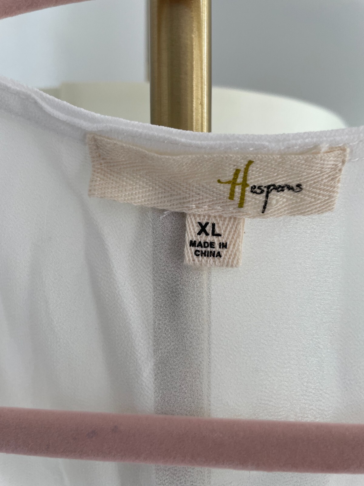 Hesperus Feminine White Long Sleeve Blouse for Women (US Size XL)