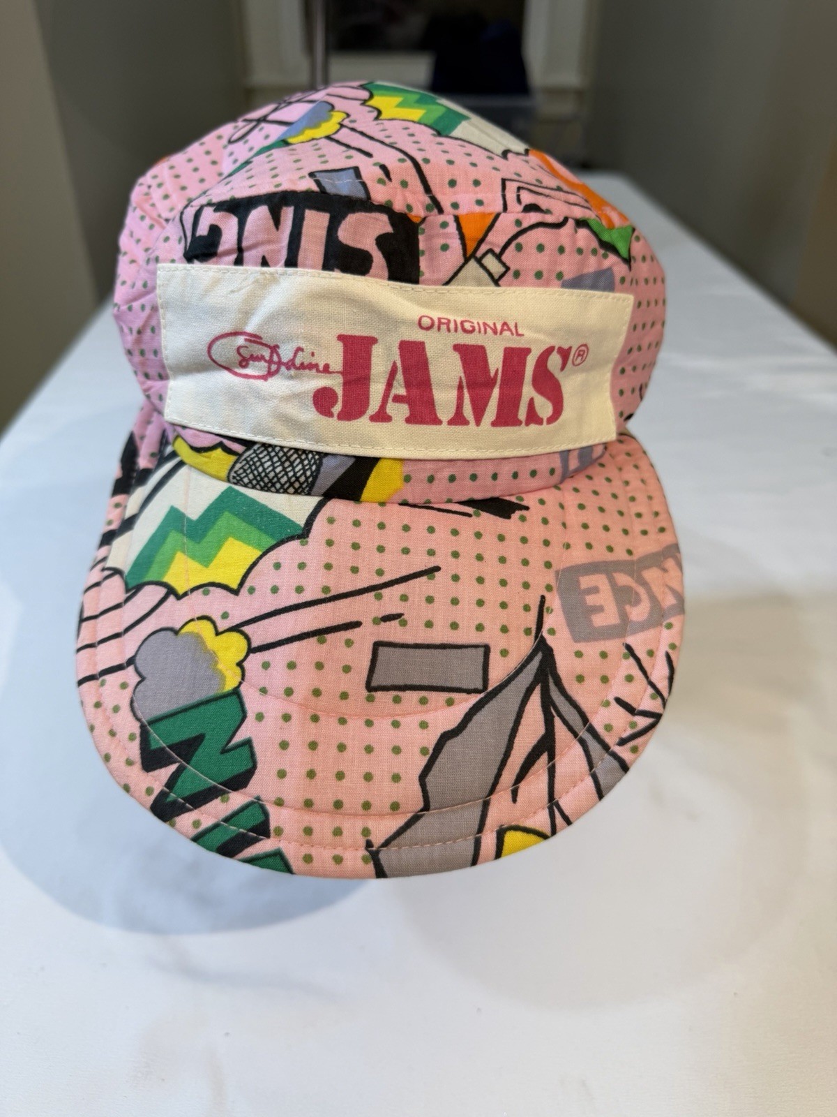 🚨RARE🚨 Vintage Original Jams 80s Graphic Print Cap with Neck Flap